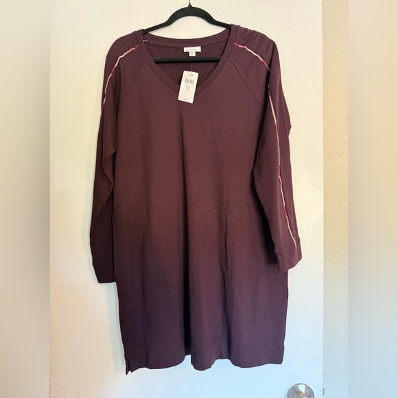 J.Jill Purple Long Sleeve Dress - MP - Picture 7 of 7